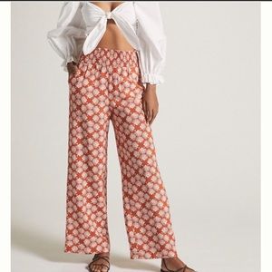 MAEVE printed wide leg pants